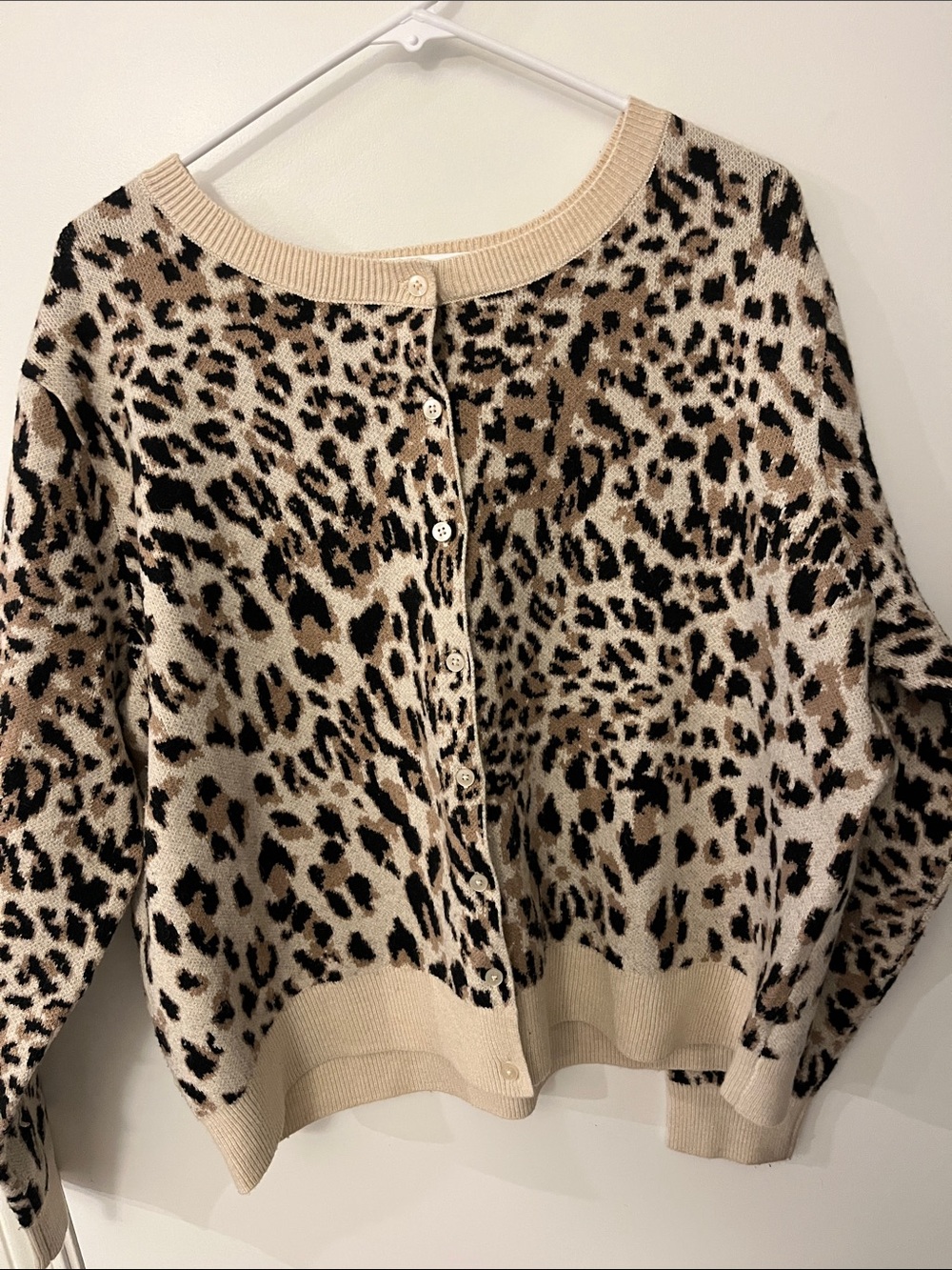 Leopard Print Button Front A New Day Women’s Sweater Cardigan - Target